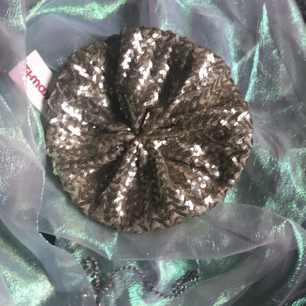 Sequin gold beanie